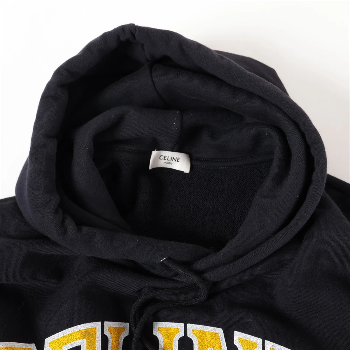 セリーヌ エディ期 コットン パーカー XS メンズ ブラック 2Y75F670Q