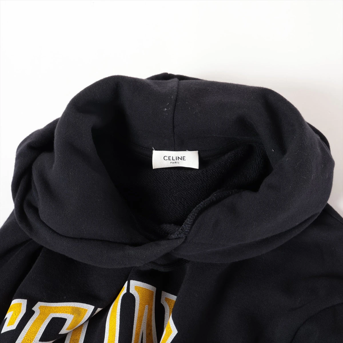 セリーヌ エディ期 コットン パーカー XS メンズ ブラック 2Y75F670Q