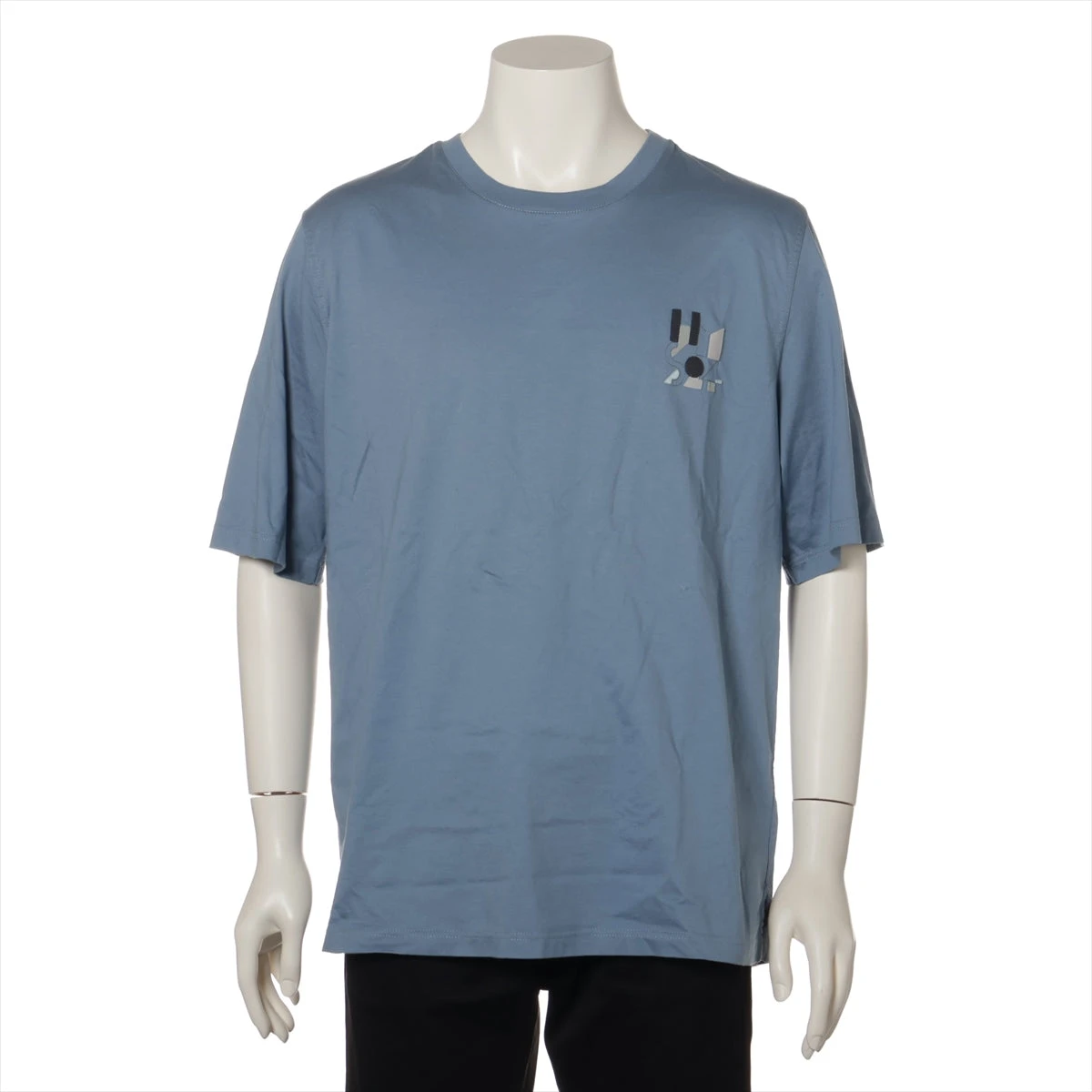 【HERMES】エルメス メンズ コットン Tシャツ 半袖 ブルー 上品 HERMES - 美品 エルメス HERMES Tシャツ カットソー 半袖