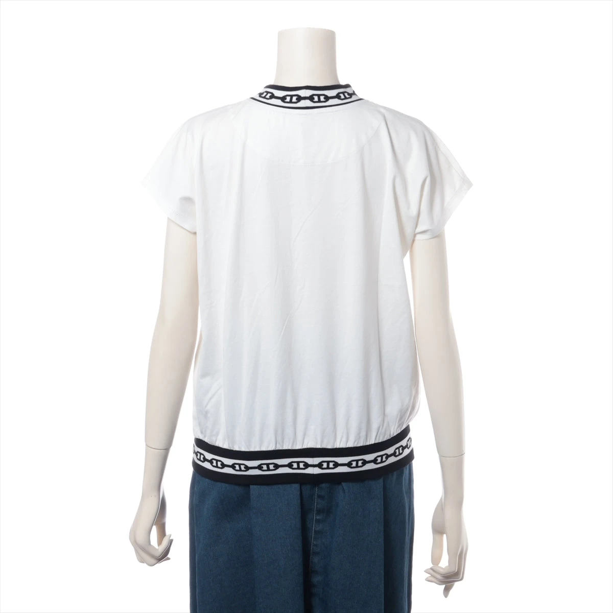 エルメス シェーヌダンクル Tシャツ コットン 24SS エルメス シェーヌダンクル コットン Tシャツ 36 レディース