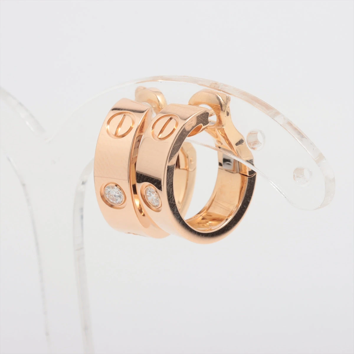 カルティエ ラブ ピアス ダイヤ レディース K18ピンクゴールド ピアス