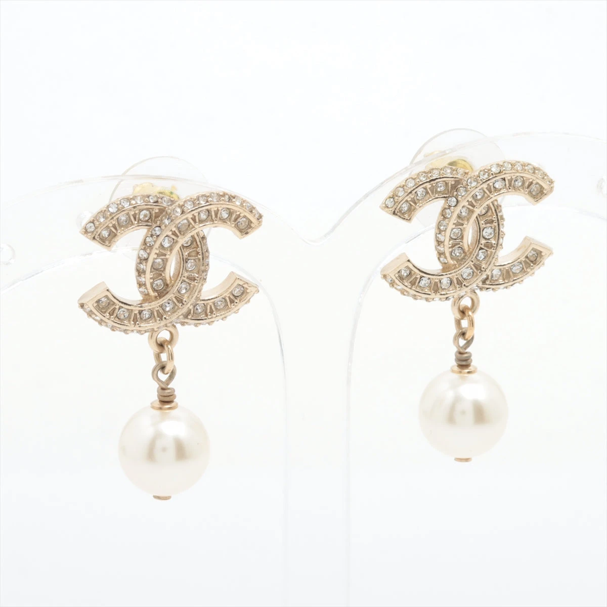 3F093/シャネル/TOP/トップ/ココマーク/ストーン/両耳/ヴィンテージ 3F093/シャネル/TOP/トップ/ココマーク/ストーン/両耳