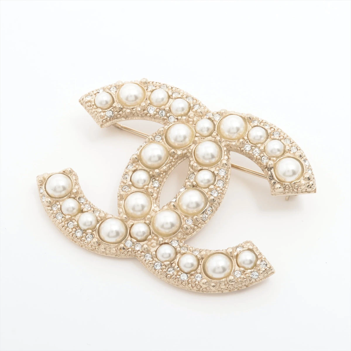 ココマーク ブローチ GP×ラインストーン×フェイクパール ゴールド 楽天市場】【ゲリラクーポン対象】 シャネル ブローチ CHANEL