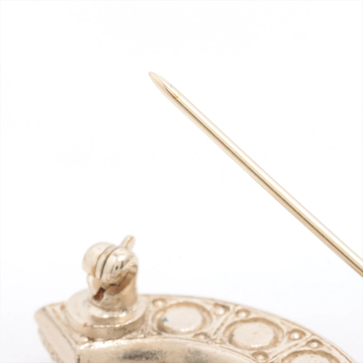 ココマーク ブローチ GP×ラインストーン×フェイクパール ゴールド ココマーク ブローチ バンビ GP ラインストーン フェイクパール