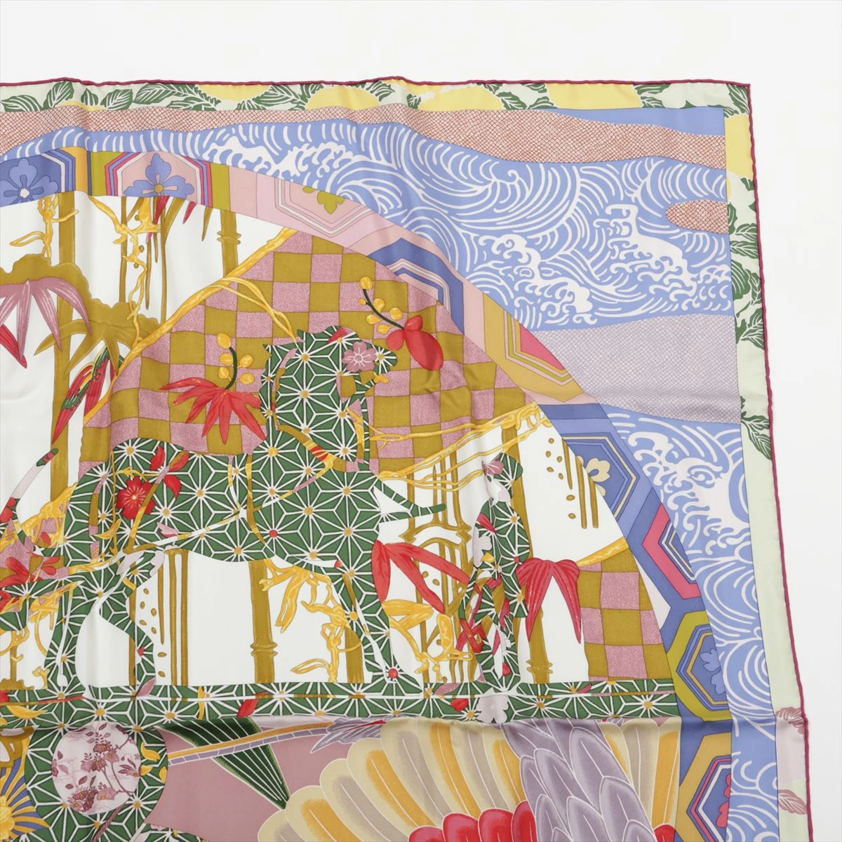 ✨新品未使用✨ HERMES エクスリブリス キモノ スカーフ カレ90 HERMES エルメス スカーフ カレ90 EX-LIBRIS EN KIMONOS キモノ