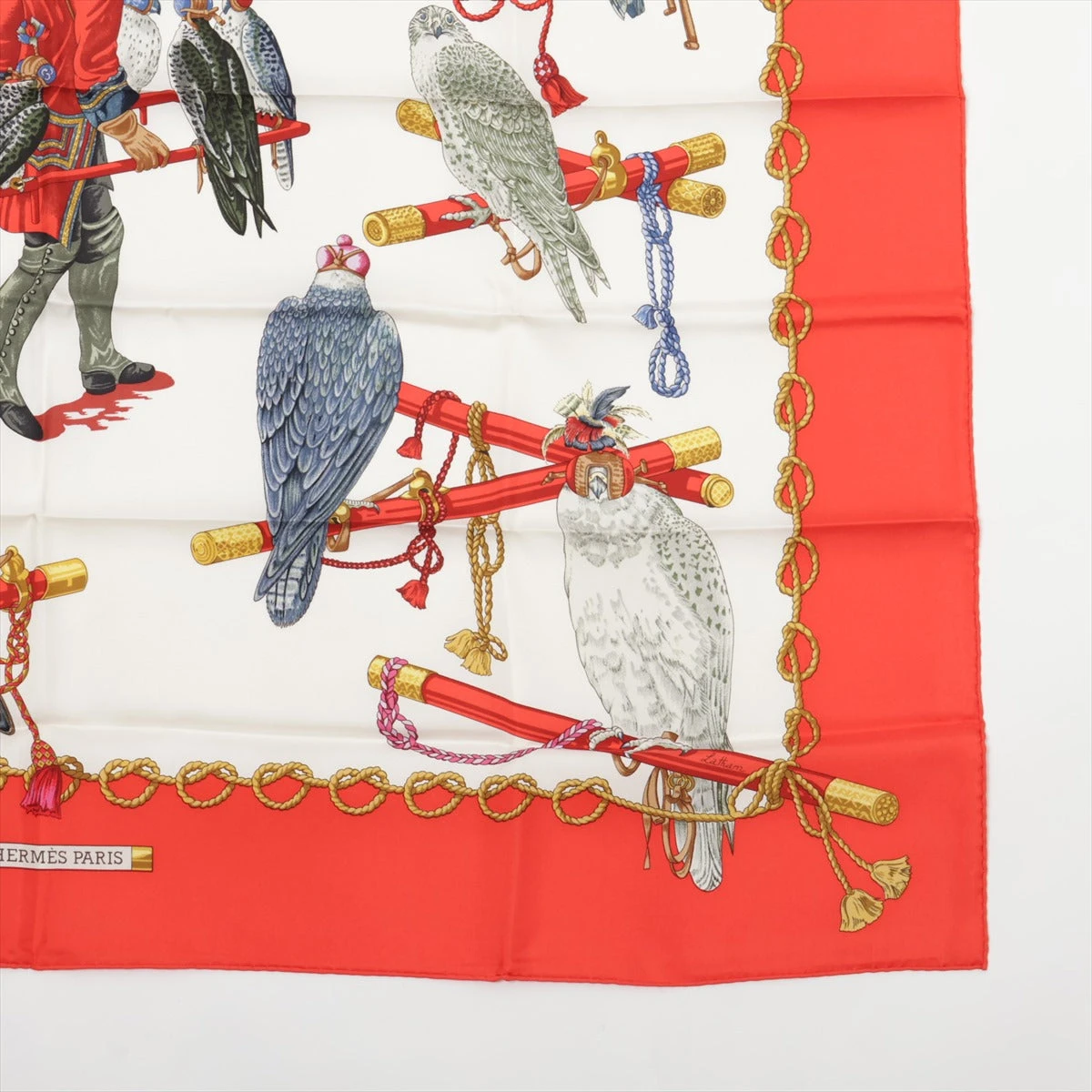 エルメス カレ90 LES OISEAUX DU ROY 王の鳥たち スカーフ シルク 