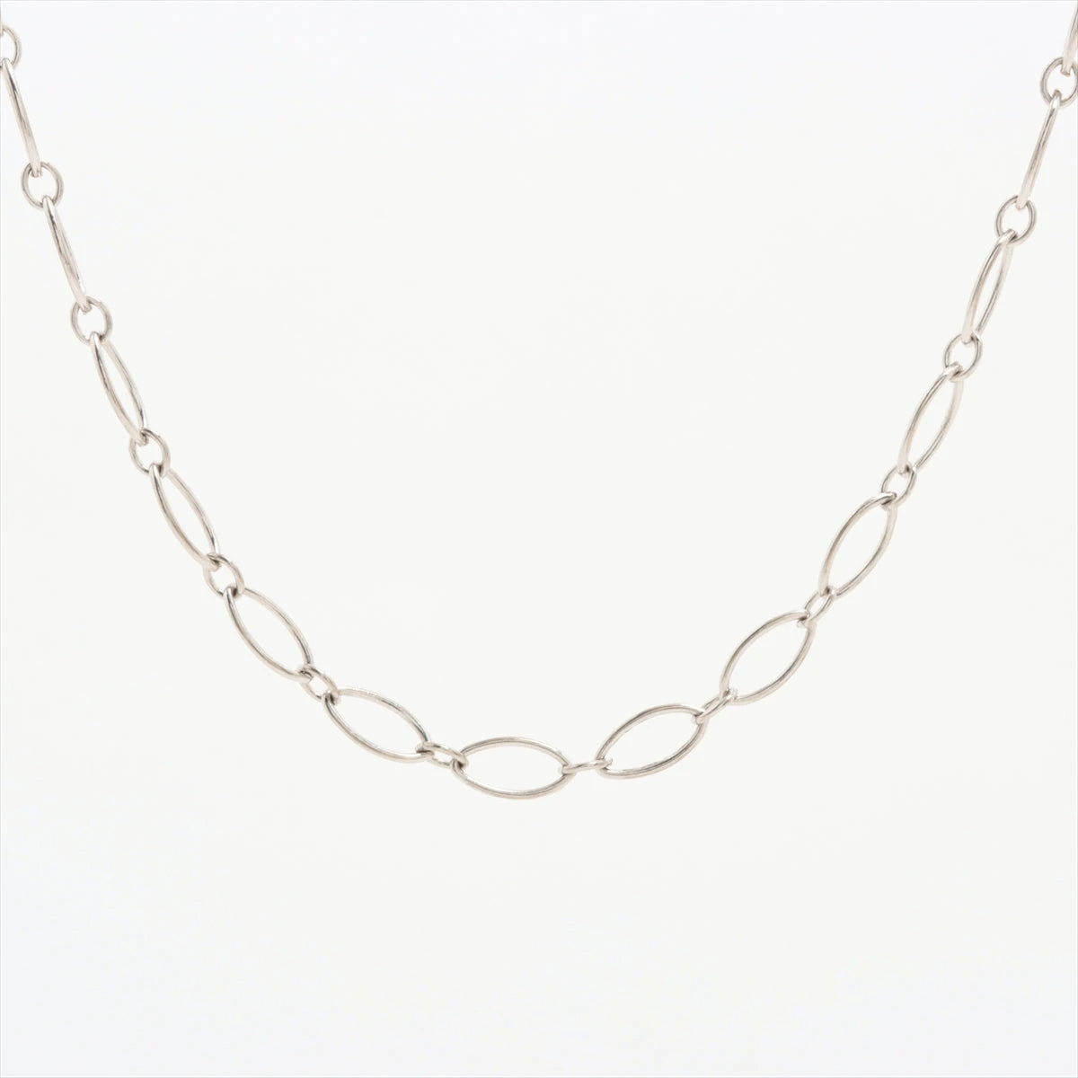 ティファニー オーバルリンク ネックレスチェーン 750(WG) 3.8g