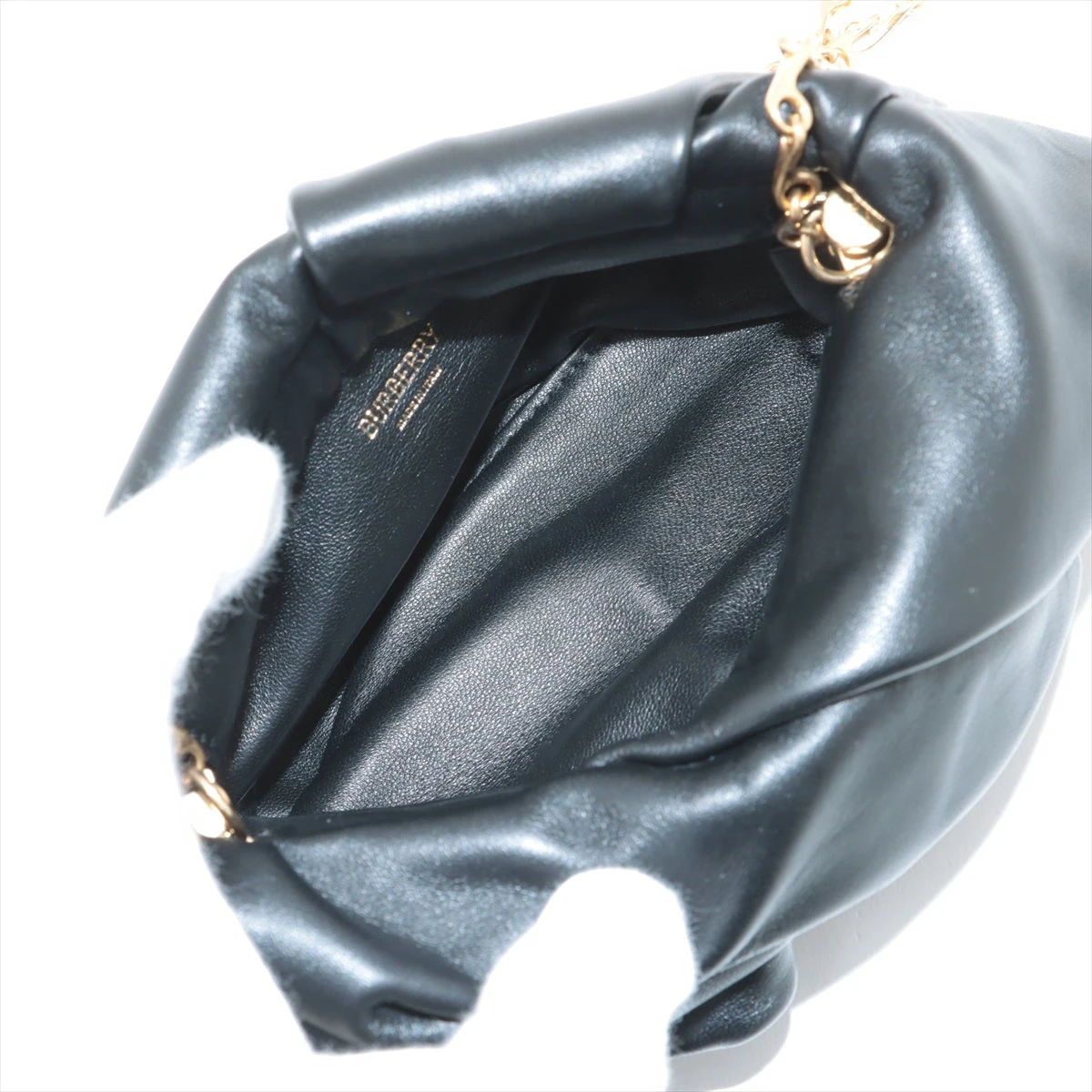 バーバリー ローズ レザー チェーンショルダーバッグ ブラック