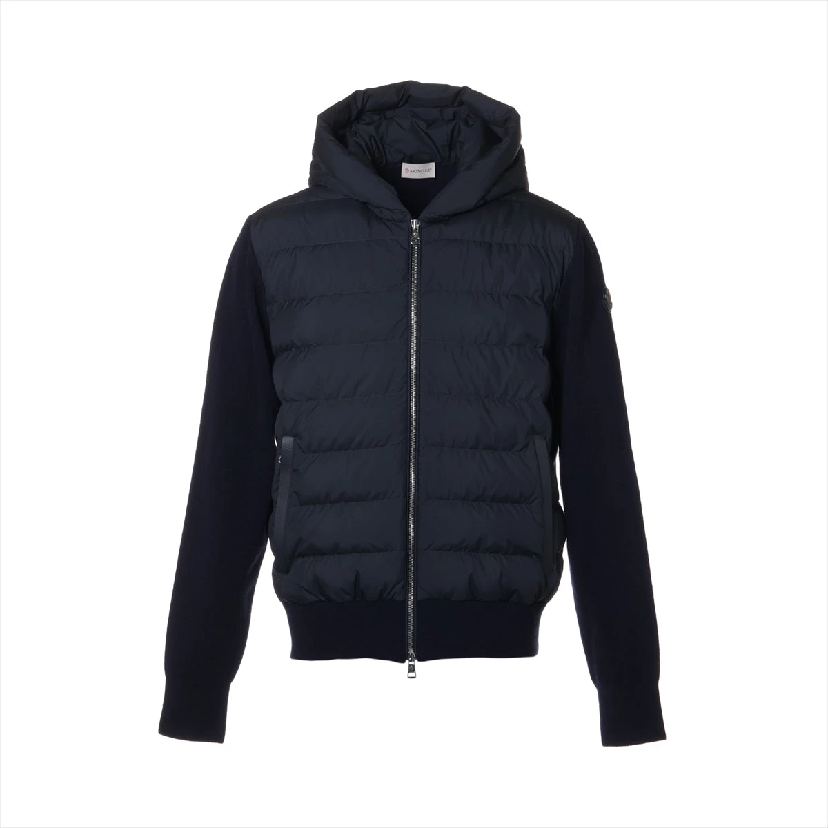 モンクレール　ネイビー ダウン　ジャケット 3 ウール モンクレール 24年 カシミヤ×ポリエステル ダウンジャケット M