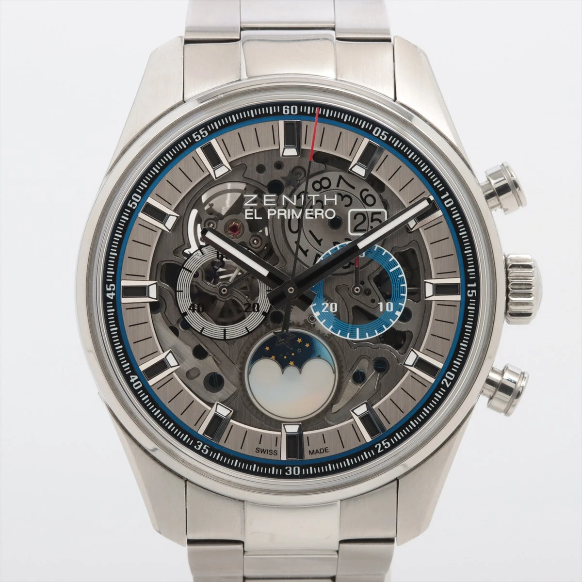 ★マスタープログラム★中古★ ゼニス クロノマスター 03.2530.4047/78.M2530 SS AT スケルトン文字盤