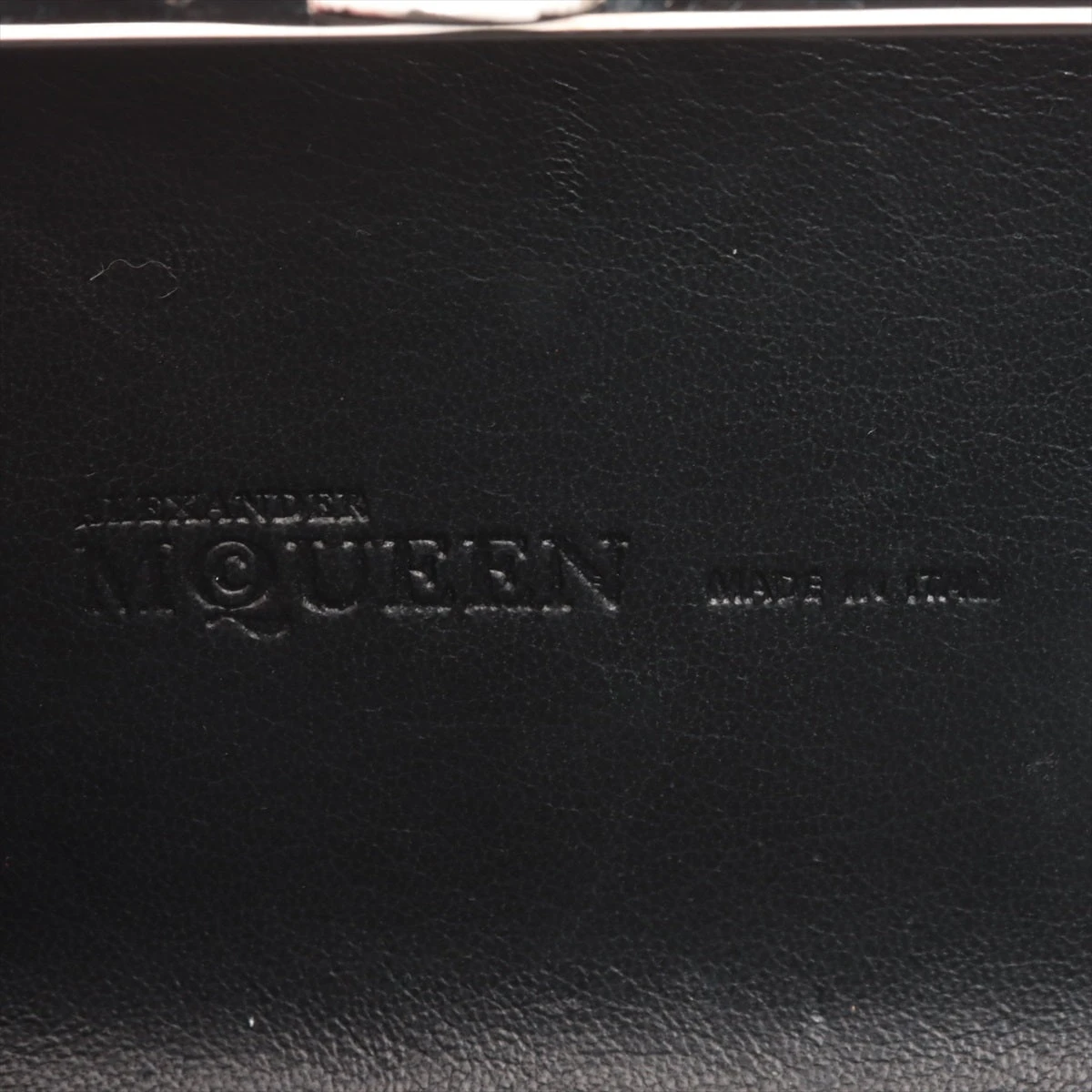 アレキサンダーマックイーン スカル 小物入れ パテントレザー ブラック