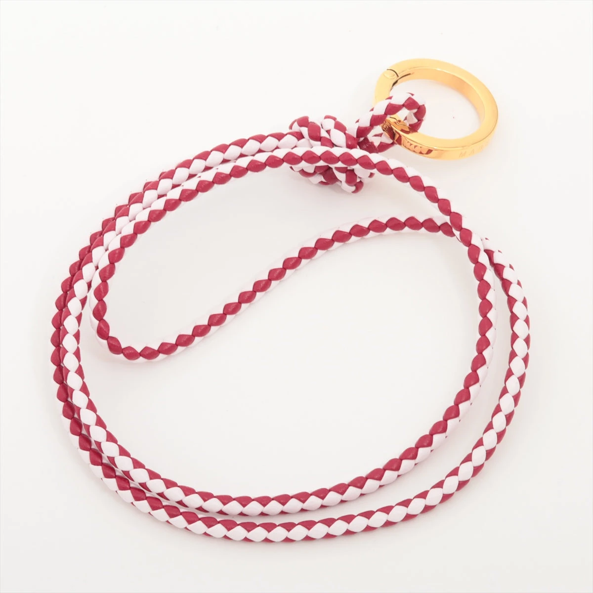 ボッテガヴェネタ イントレチャート ネックストラップ レザー×GP