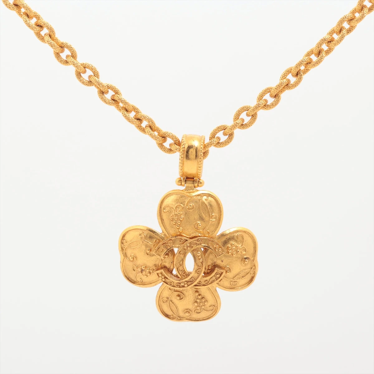 シャネル ココマーク クローバー 96A ネックレス GP ゴールド A3201744  