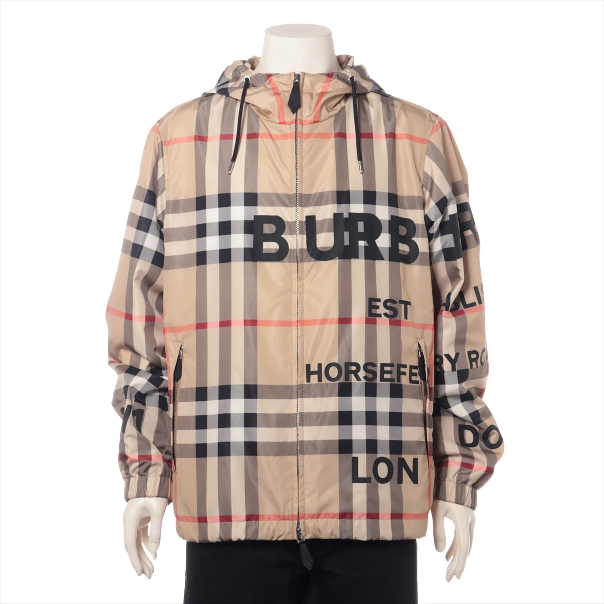 バーバリーズ ジップアップナイロンジャケット 裏地ノバチェック 三陽