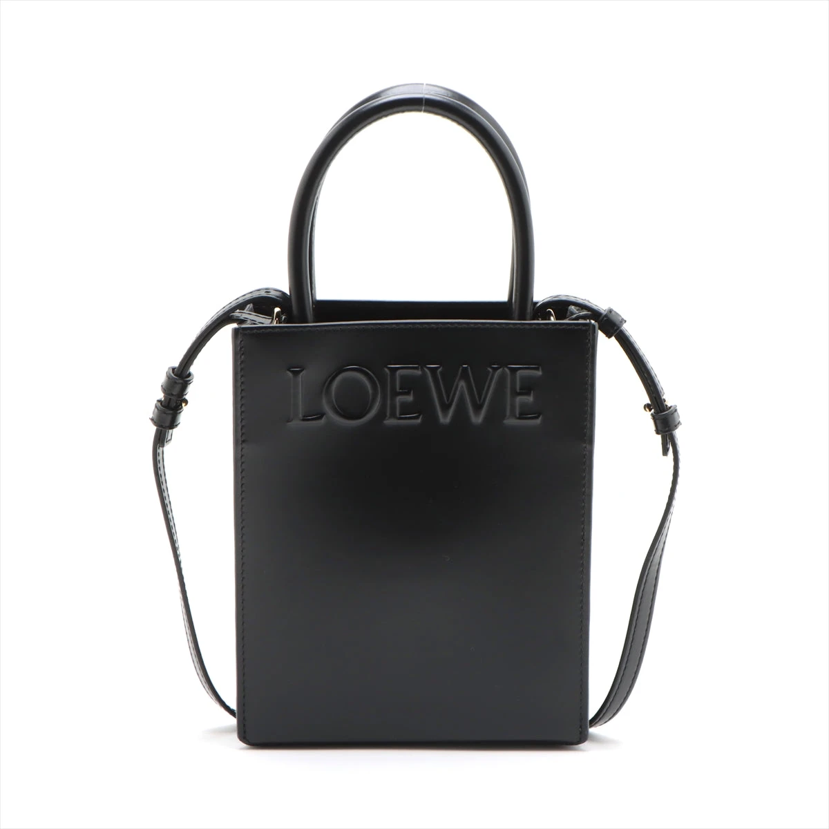 ロエベ ロゴ スタンダード A5トート レザー 2WAYハンドバッグ  