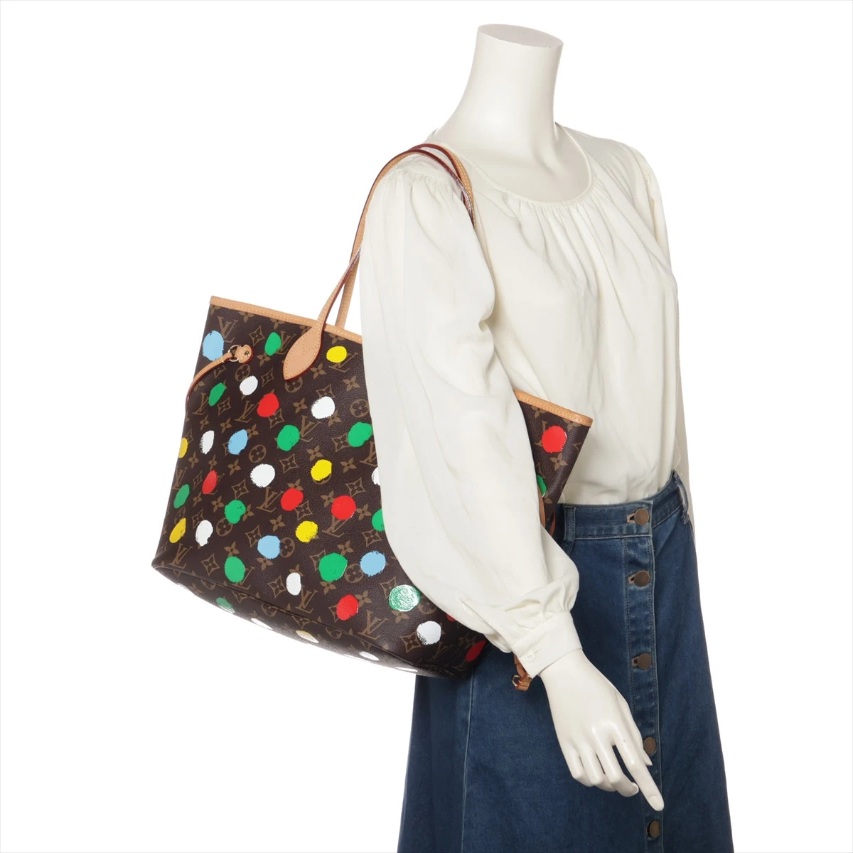 ヴィトン×草間彌生 モノグラム ネヴァーフルMM M46381 ブラウン RFID 