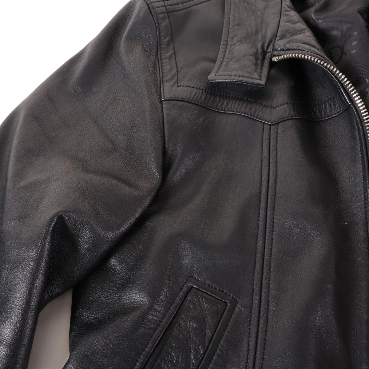 ドルチェ&ガッバーナ ラムスキン レザージャケット 48 メンズ