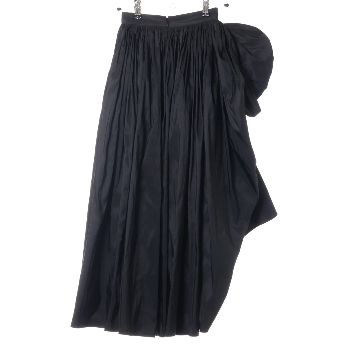 【美品】アレキサンダーマックイーン　リボンモチーフ ギャザータフタロングスカート 210.jpg
