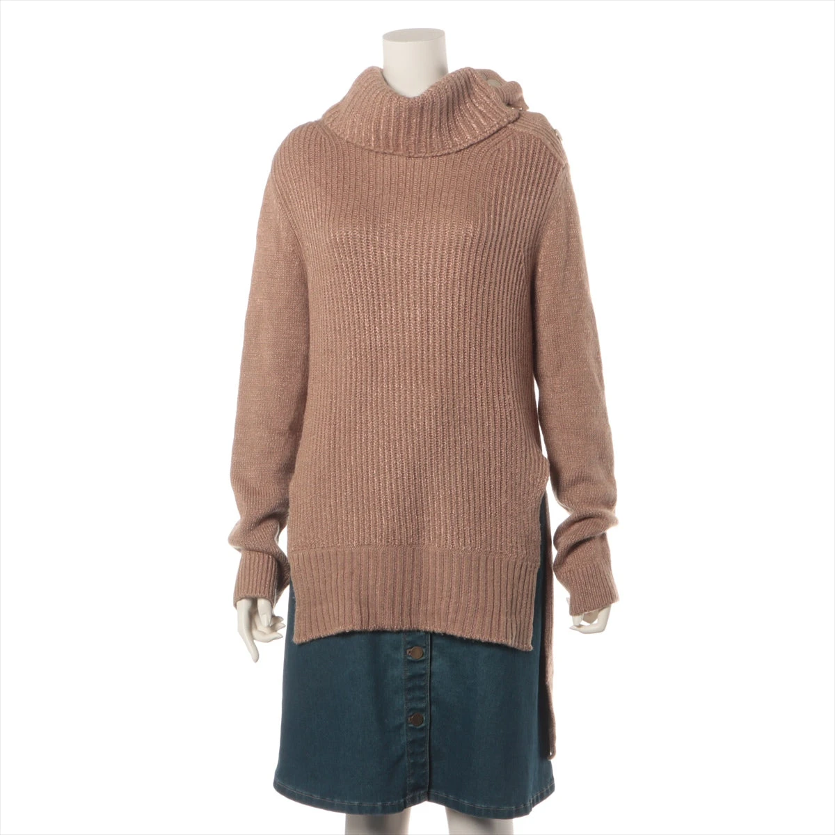 【a501】CELINE セリーヌ 長袖 ニット ワンピース L ウール100% a501】CELINE セリーヌ 長袖 ニット ワンピース L ウール100%