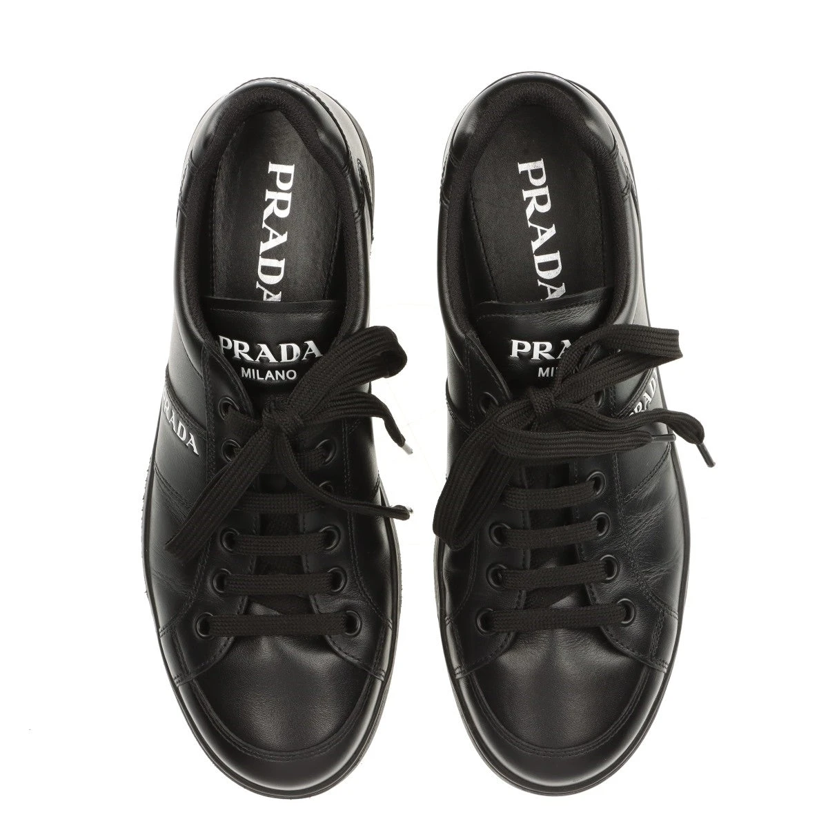 PRADA ユーズド加工 レザースニーカー 7 1/2 Prada レザースニーカー