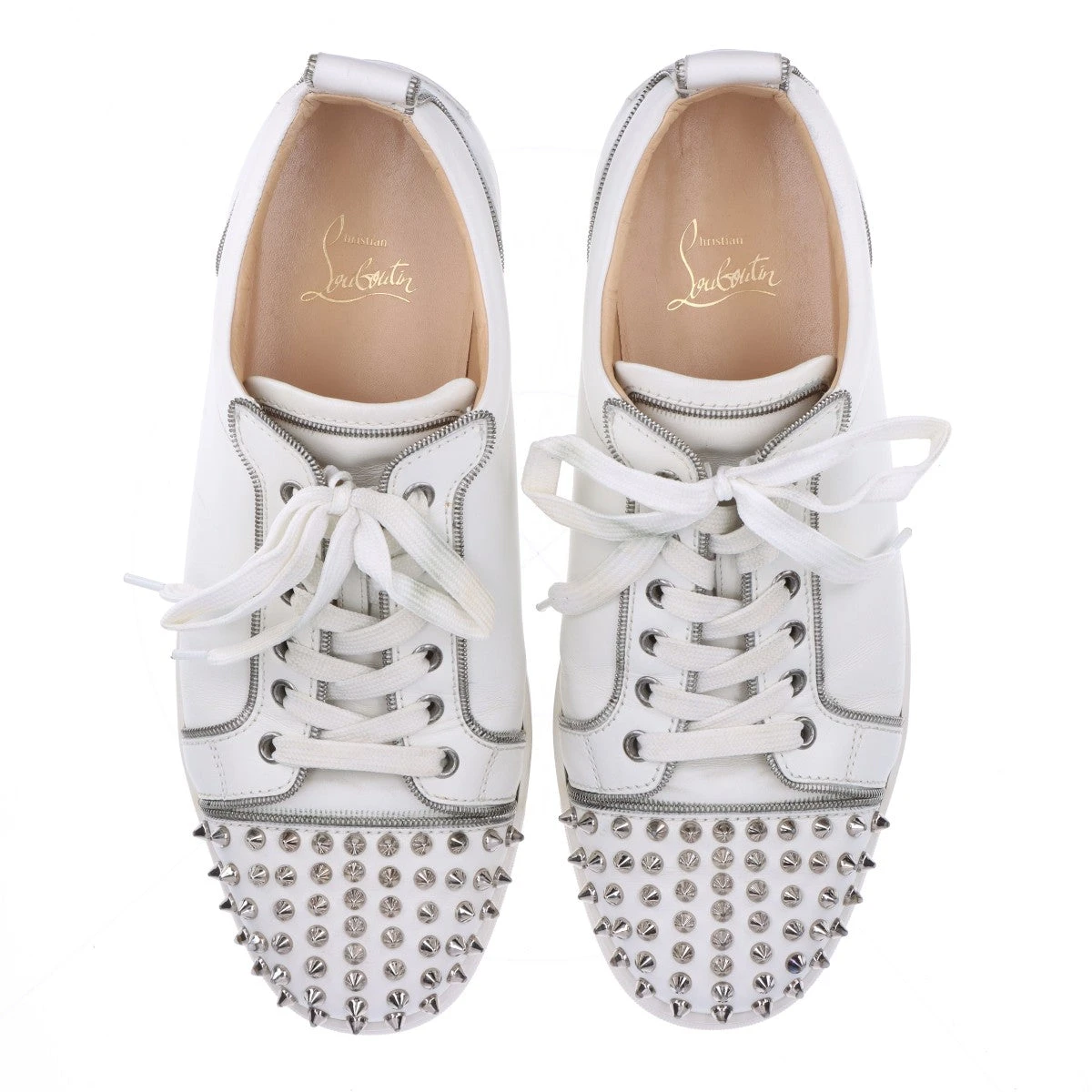 クリスチャンルブタン スパイクスタッズ レザー スニーカー 41 1