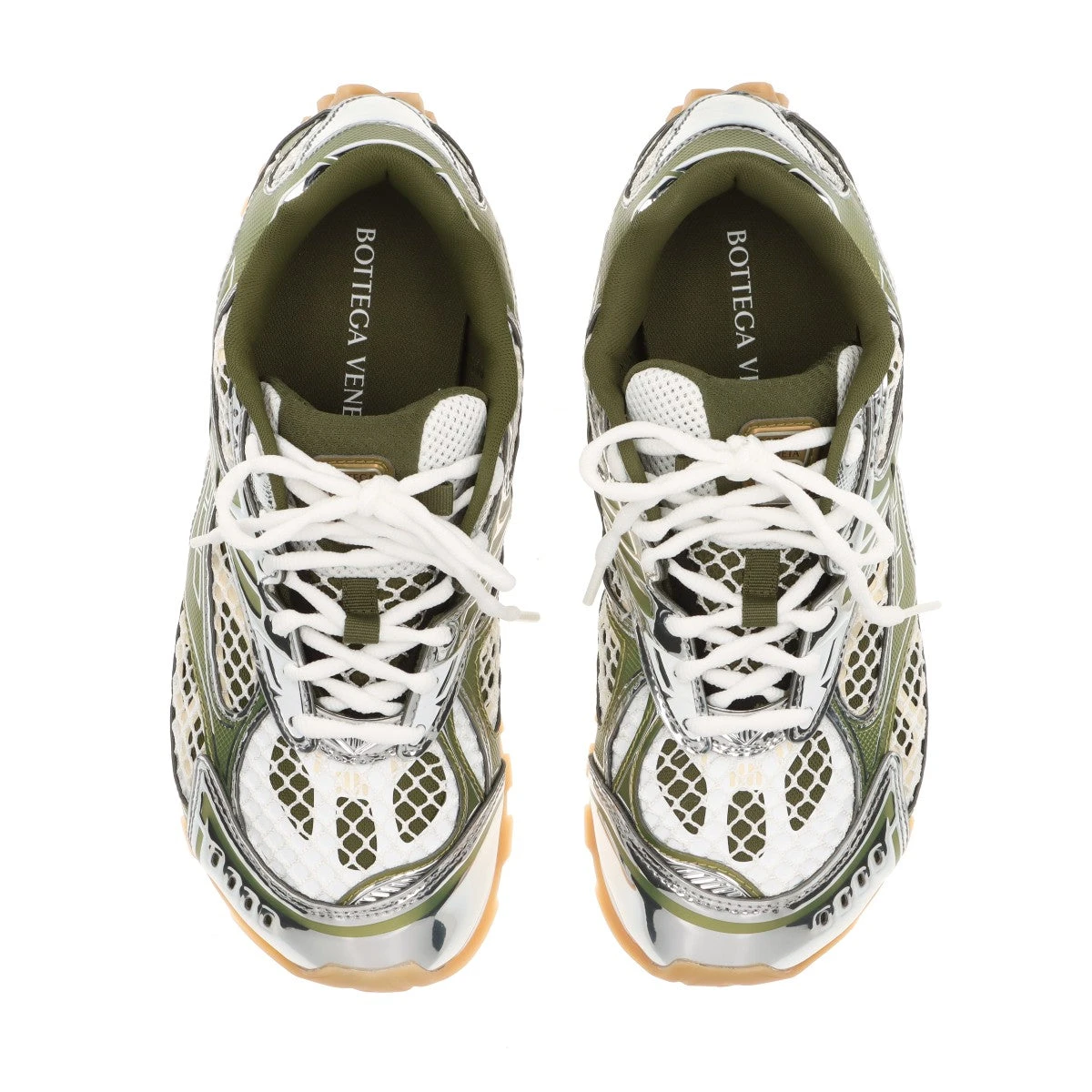 ボッテガヴェネタ メッシュ×パテントレザー スニーカー 41