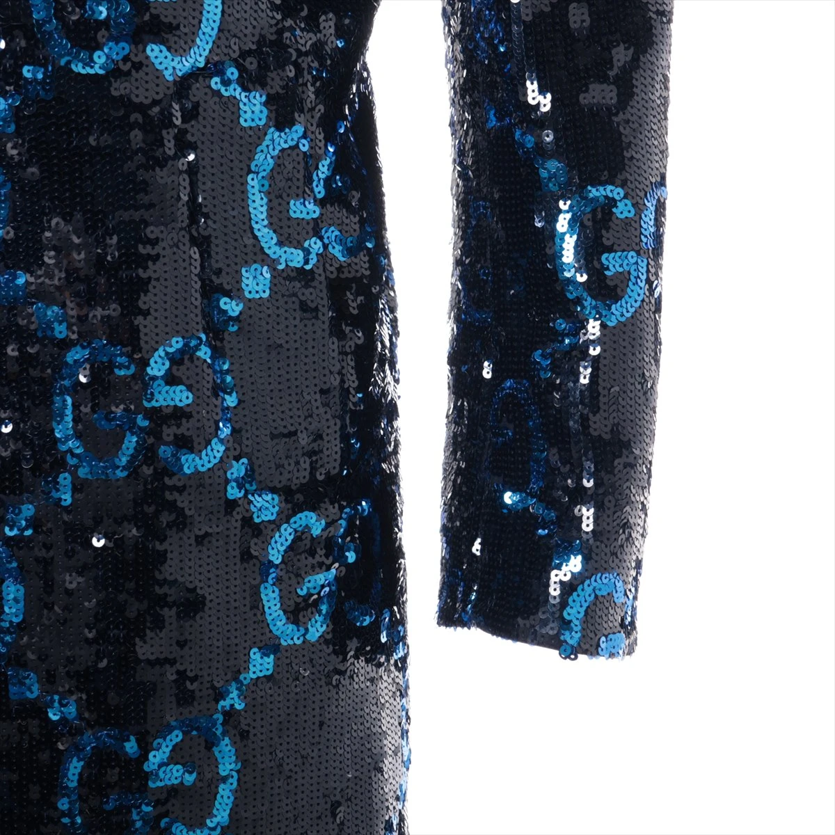 グッチ×バレンシアガ ジャンボGG スパンコール×ウール コート 44