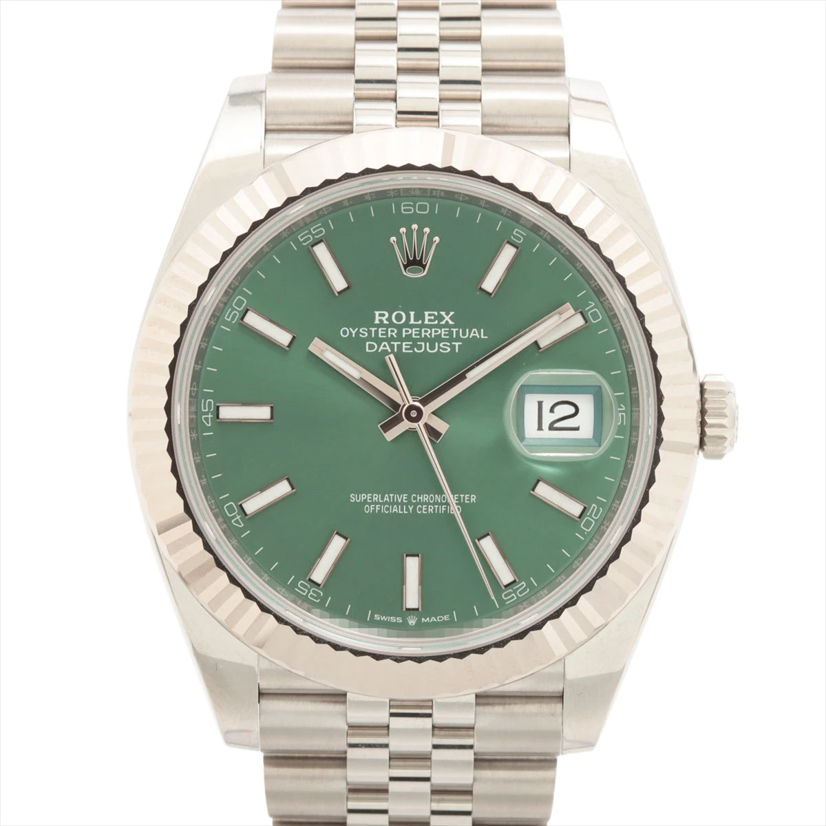 緑子 ロレックス デイトジャスト 126334 SS×WG AT グリーン文字盤 A3202504