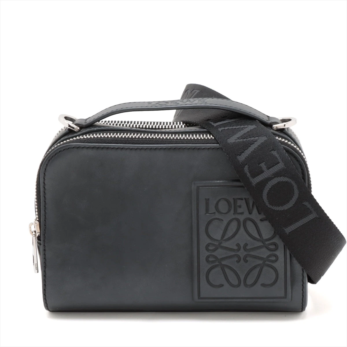 LOEWE クロスボディバッグ 黒 レザー
