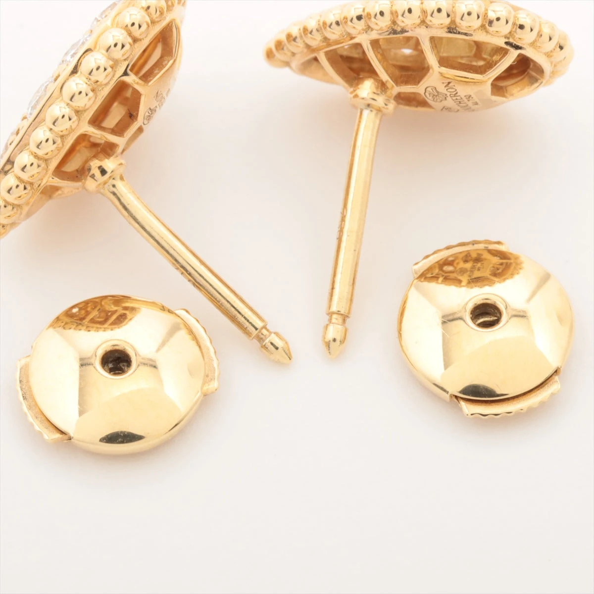 ブシュロン セルパンボエム ダイヤ ピアス 750(YG) 4.2g スモール