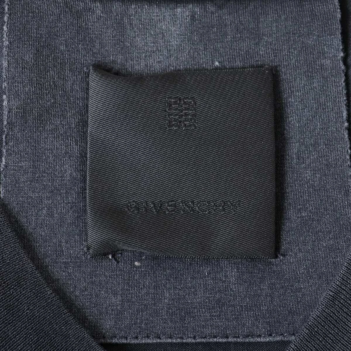 ジバンシィ コットン Tシャツ M メンズ ブラック BM716G3Y7M 前身頃穴 