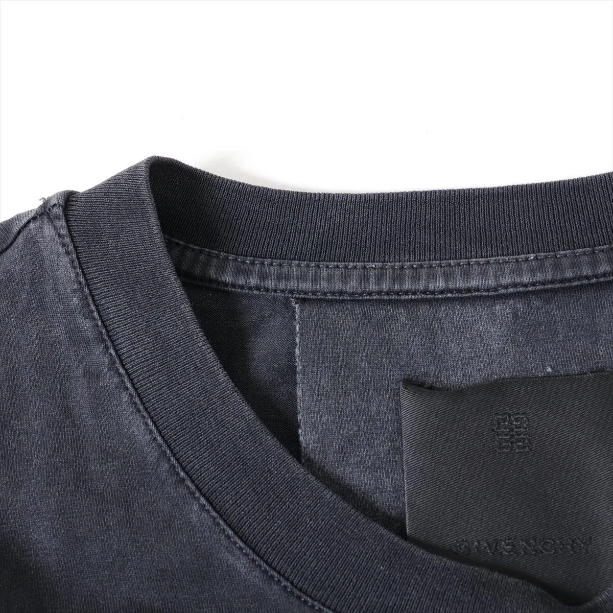ジバンシィ コットン Tシャツ M メンズ ブラック BM716G3Y7M 前身頃穴 
