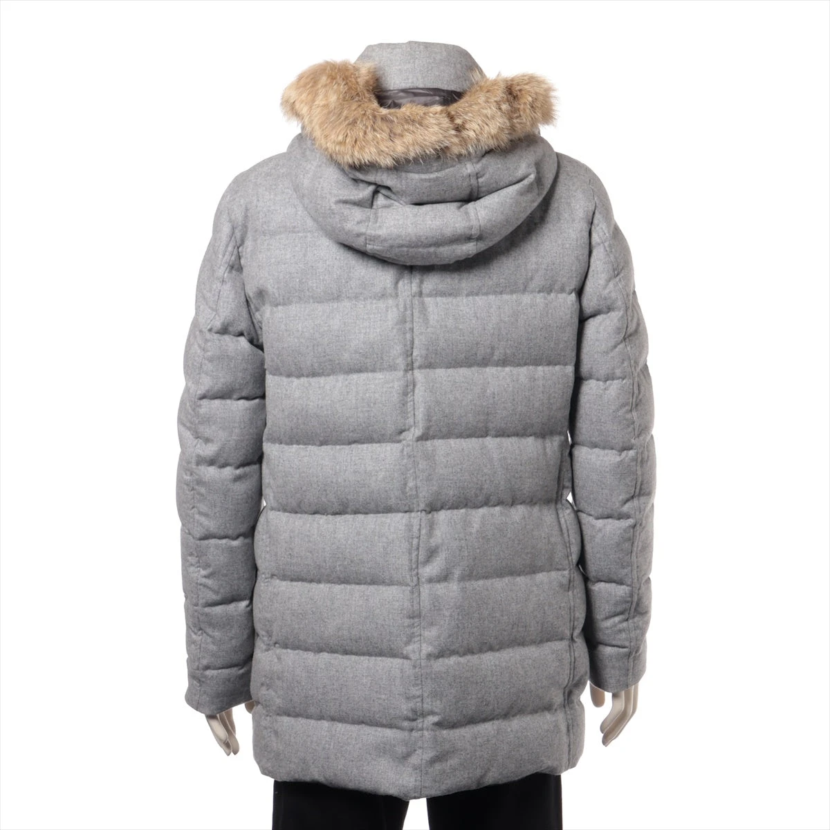 美品✨ヘルノ カシミヤ シルク ダウンコート ロング丈 ファー グレー 38 M 655593ec2c6b1.webp
