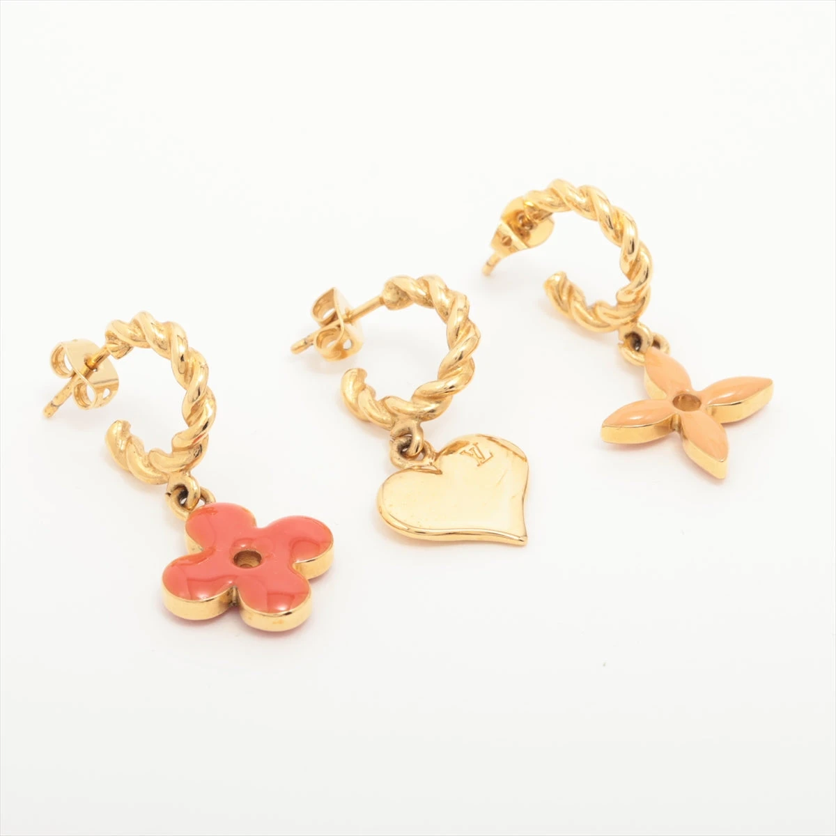 ヴィトン M65370 ブークルドレイユスウィートモノグラム ピアス(両耳用