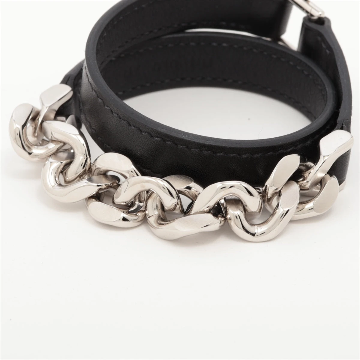 エルメス カムデン B2023 ブレスレット T4 メタル×レザー ブラック