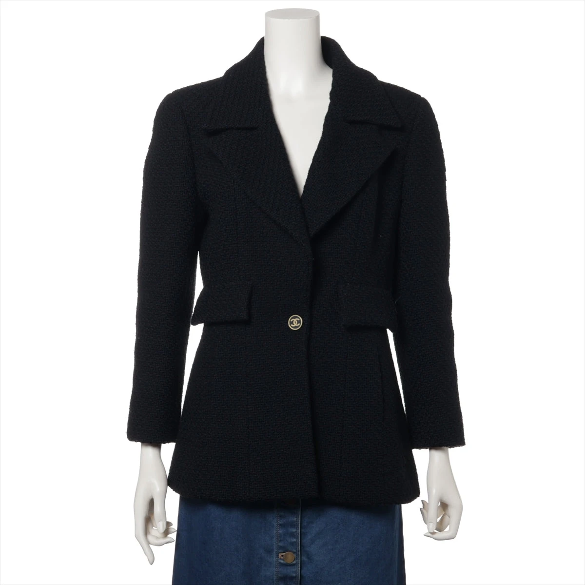 CHANEL シャネル シルク コインボタン プリーツジャケット 38 CHANEL - シャネル CHANEL Size:40 ツイード ココマークボタン