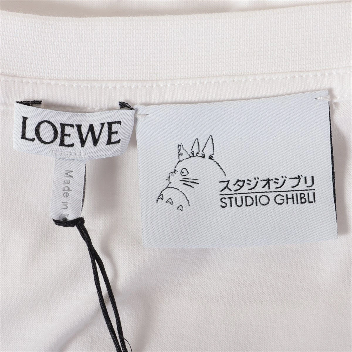 XXS★SALE★メンズLOEWEｘジブリ★ハウルの動く城ロンT Size XS☆春夏LOEWExジブリ☆ハウルの動く城ホワイトTシャツ