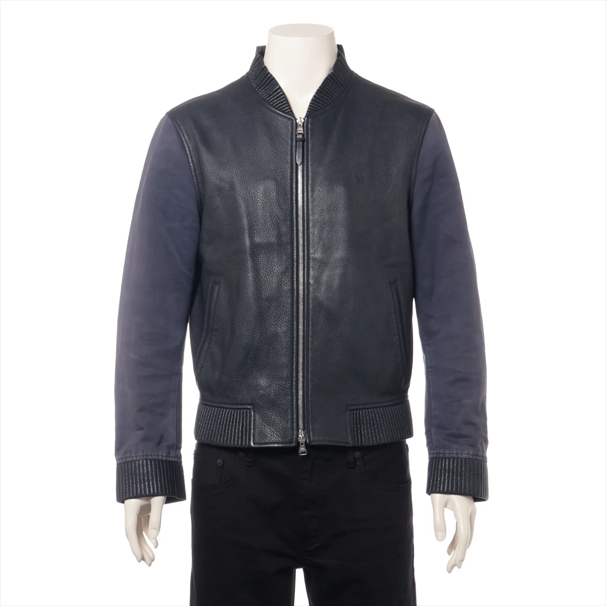 ヴィトン 14SS ディアスキン レザージャケット 46 メンズ