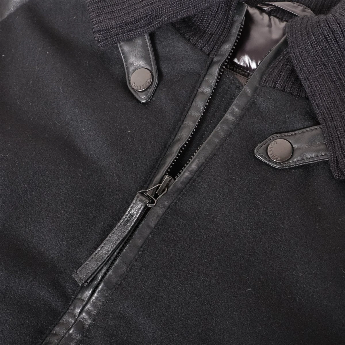 デュベティカ ラムスキン×ウール ダウンジャケット S メンズ ブラック