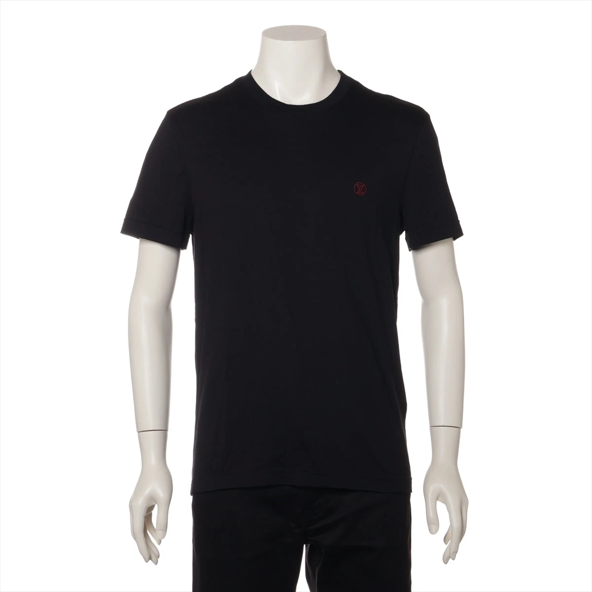 ヴィトン LVロゴ 20AW コットン Tシャツ S メンズ ブラック RM202Q