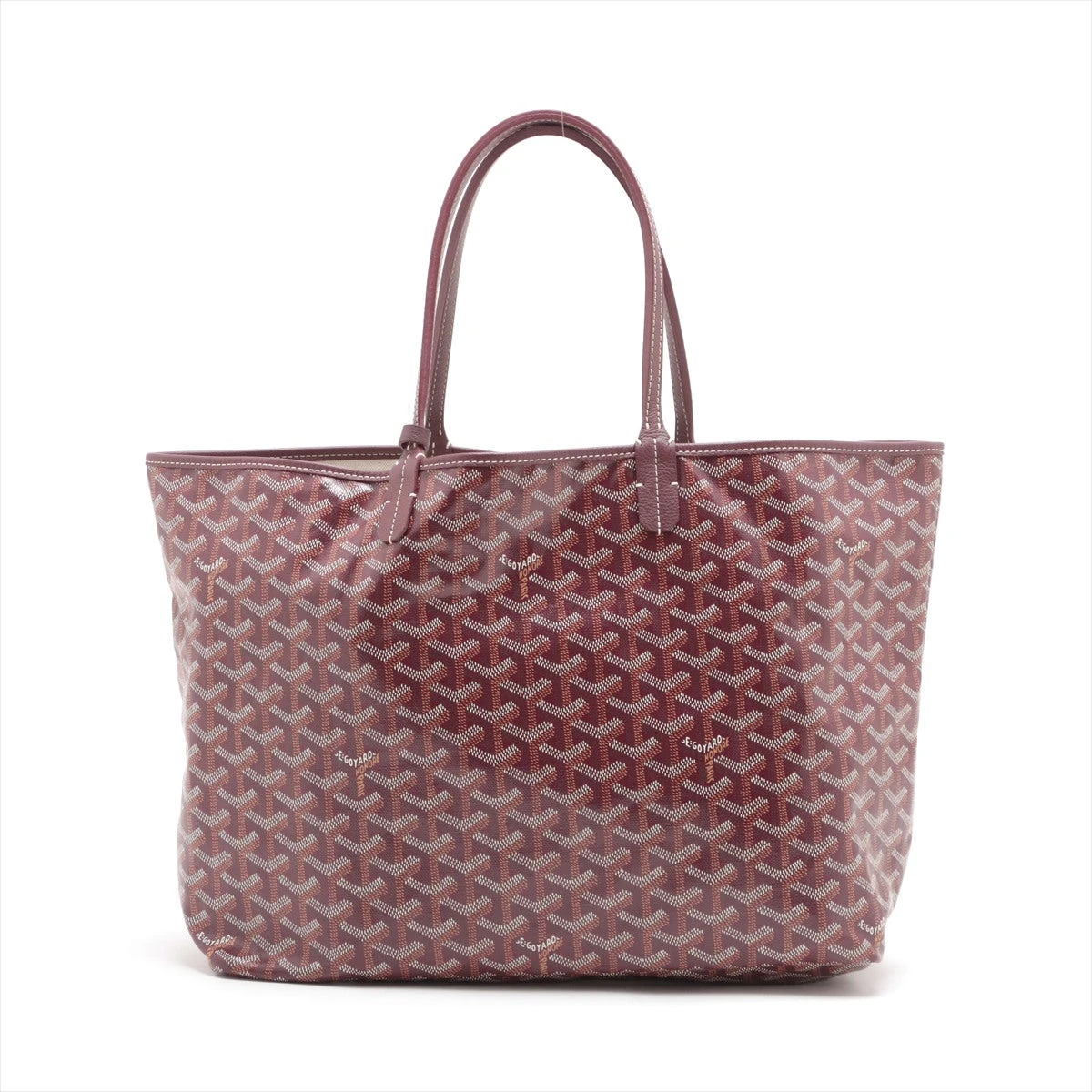 ゴヤール サンルイPM ボルドー☆** ゴヤール サンルイPM PVC×レザー トートバッグ ボルドー