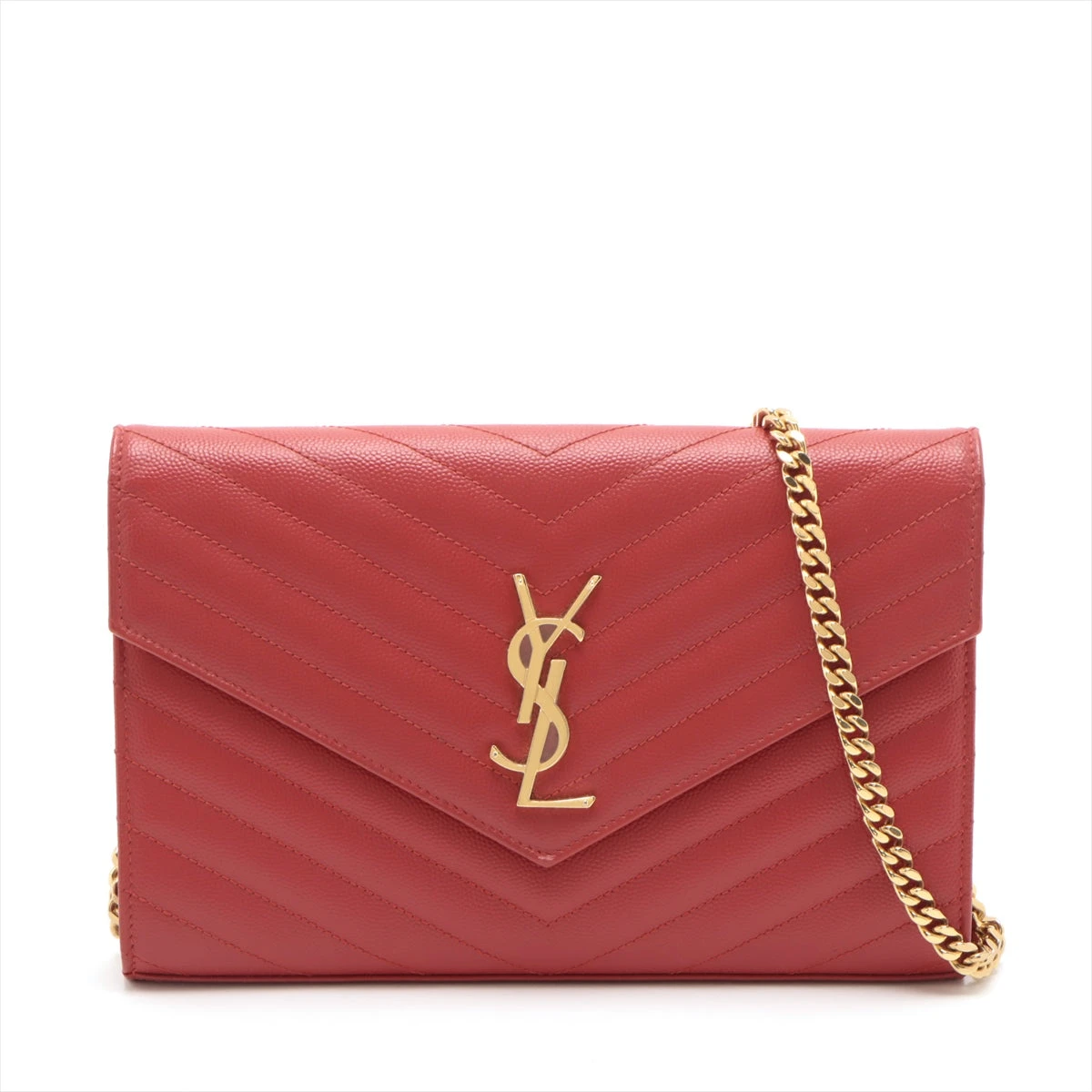 【Saint Laurent】カサンドラ マテラッセ ウォレット レッド カサンドラ マテラッセ マルチフォールド ウォレット