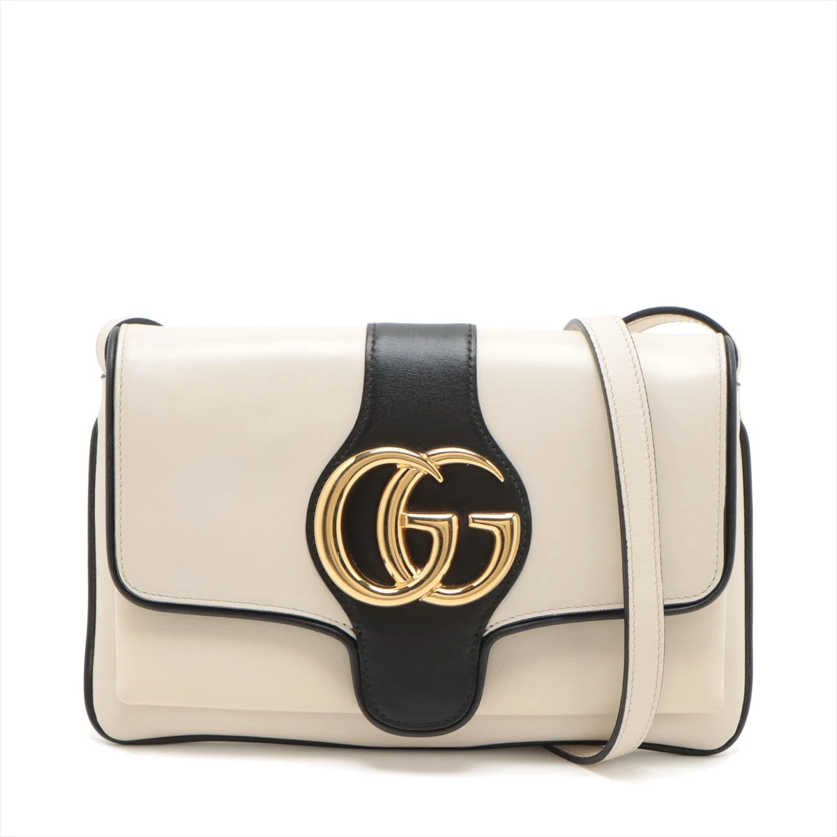 GUCCI ホワイトレザーショルダーバッグ