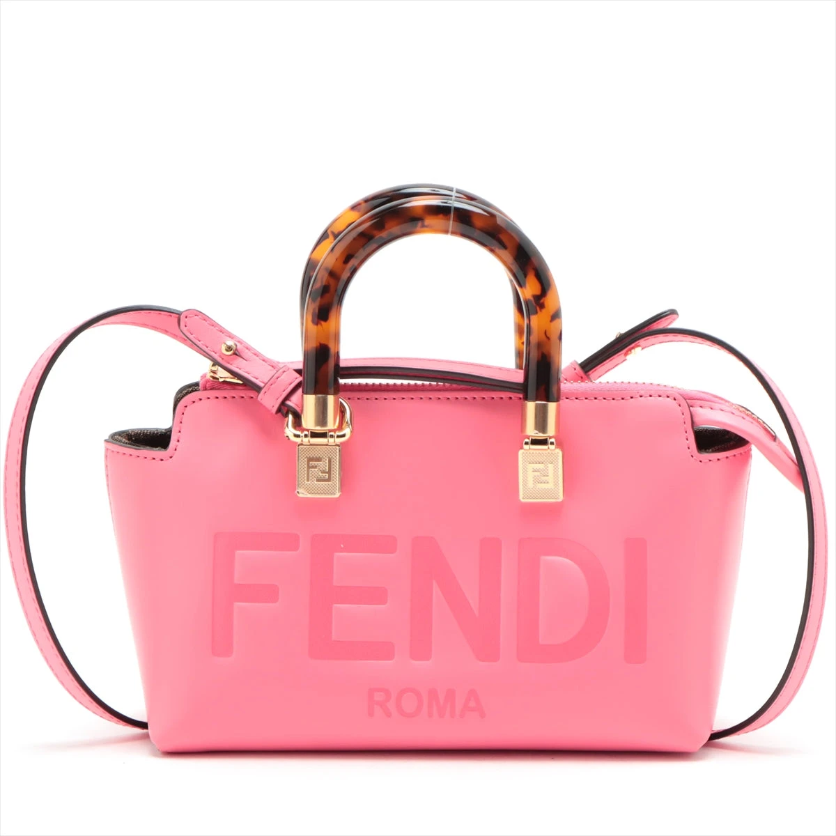 【美品】FENDI バイザウェイ ハンドバッグ 2way レザー ピンク 672a358b13f67.webp