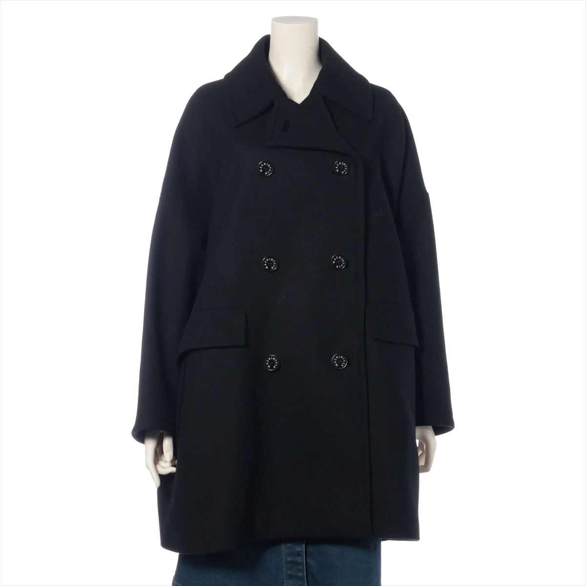 新品同様✨　マッキントッシュ　ピーコート　ウール　ブラック　36 黒 672a823e09243.webp