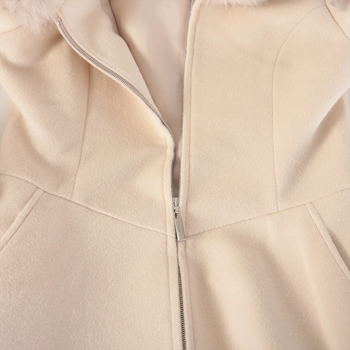 ルネ 毛 コート 32 レディース アイボリー 6838160A ハンガー付