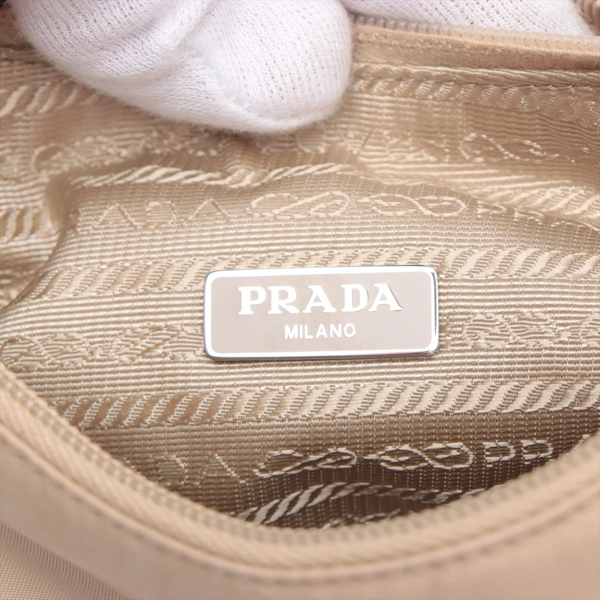 PRADA テスートナイロン　ショルダーバッグ　ベージュ PRADA プラダ ショルダーバッグ ナイロン ベージュ : Ring