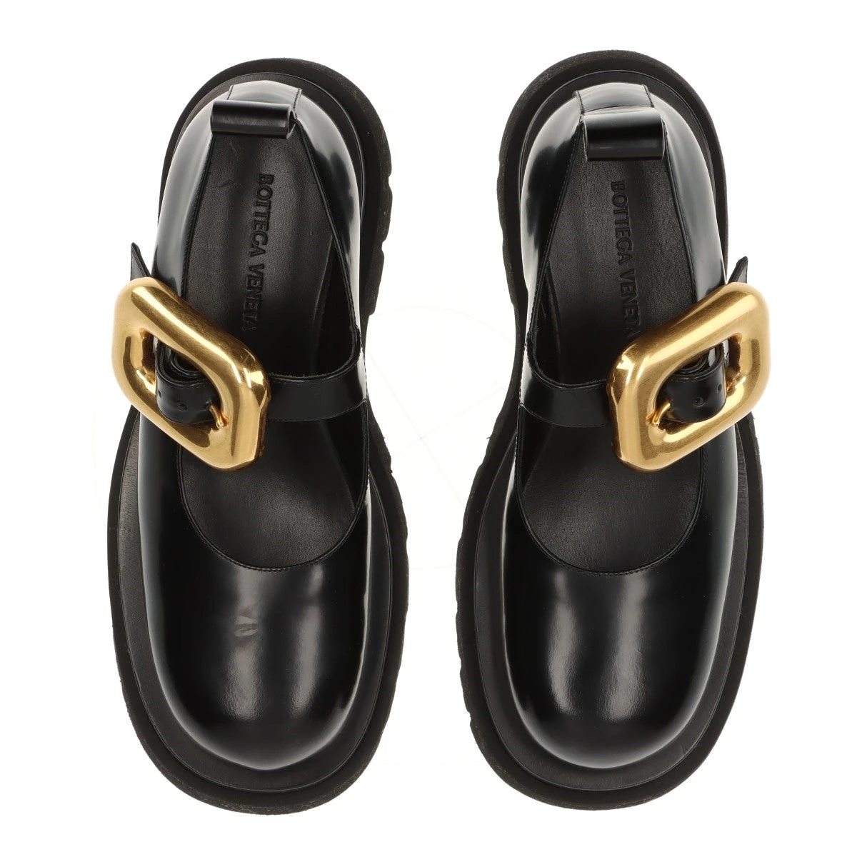 ボッテガヴェネタ ラグ レザー ストラップパンプス 36 レディース