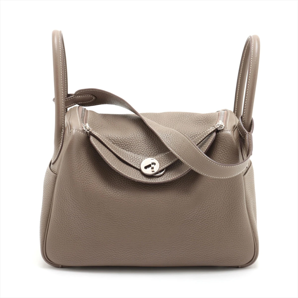【HERMES】リンディ30/エトゥープ/シルバー金具 エルメス リンディ30 エトゥープ トリヨンクレマンス シルバー