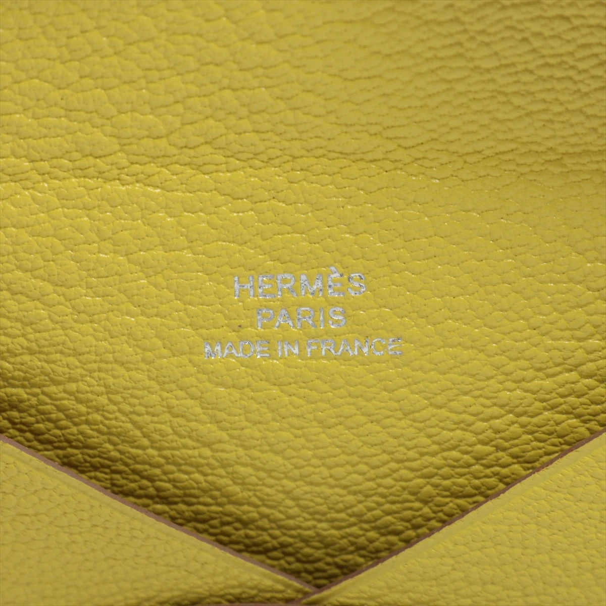 ★大人気エルメス★カードケース(カルヴィ)大人気ライム エルメス Hermes HERMES カードケース CALVI カルヴィ レザー